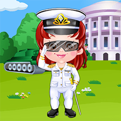 Baby Hazel Defense Officer Dressup